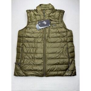 Outdoor Research Helium Down Vest Loden Green Men's Small 800 Fill Pertex NWT